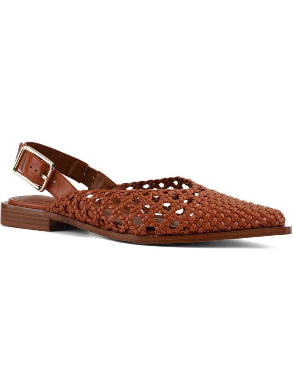Women's Dark Brown Closed Pointed Toe Slip On Style Office Wear Flat Mules Shoes - Picture 6 of 6